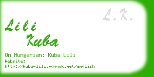 lili kuba business card